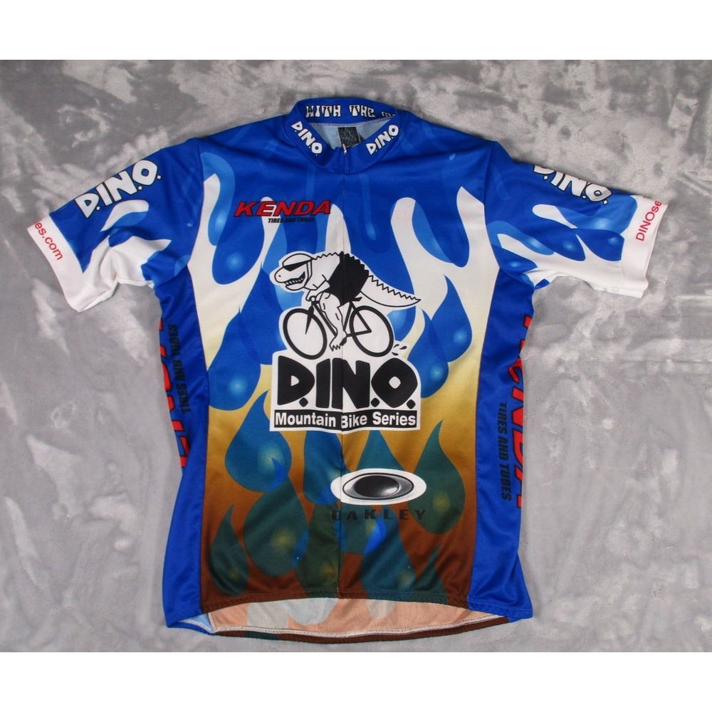 Pyro DINO Mountain Bike Series Cycling 3/4‎ Zip  Short Sleeve Jersey Mens XL USA